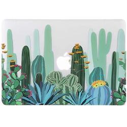 Cactus Pattern Case for MacBook Pro 13 inch (A1278 2008-2012 Release), iDonzon 3D Effect Matte Clear See Through Hard Case Cover Only Compatible MacBook Pro 13.3 inch with CD-ROM