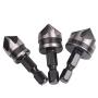 Drill Warehouse 3 Piece 1/4'' Hex 12/16/19mm Countersink Bore Set for Wood Metal Quick Change Bit, Pack in Metal Box