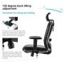 SIHOO Ergonomics Office Chair Computer Chair Desk Chair, Adjustable Headrests Chair Backrest and Armrests Mesh Chair (Black)…