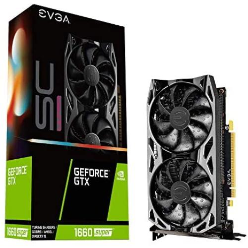 EVGA 06G-P4-1068-KR GeForce GTX 1660 Super Sc Ultra Gaming, 6GB GDDR6, Dual Fan, Metal Backplate