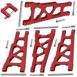 Hobbypark 4PCS Aluminum Suspension Arms Front & Rear for RC Traxxas 1/10 Slash 4x4 XO-1 Upgrade Parts Option Hop-ups Replacement of 3655x