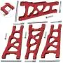 Hobbypark 4PCS Aluminum Suspension Arms Front & Rear for RC Traxxas 1/10 Slash 4x4 XO-1 Upgrade Parts Option Hop-ups Replacement of 3655x Hobbypark 4PCS Aluminum Suspension Arms Front & Rear for RC Traxxas 1/10 Slash 4x4 XO-1 Upgrade Parts Option Hop-ups Replacement of 3655x