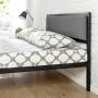Zinus Korey 14'' Steel Platform Bed Frame with Upholstered Headboard and Wood Slat Support, Queen
