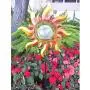 Unido Solar Powered Metal Sunray Garden Stake with Color Changing LED Light and Mosaic Glass Crackle Ball Unido Solar Powered Metal Sunray Garden Stake with Color Changing LED Light and Mosaic Glass Crackle Ball