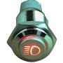 ESUPPORT 12V Car Red LED Main Beam Symbol Push Button Metal Switch