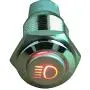 ESUPPORT 12V Car Red LED Main Beam Symbol Push Button Metal Switch