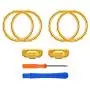 eXtremeRate Matte Chrome Gold Accent Rings Accessories for Xbox One Elite, Elite Series 2 Controller, Replacement Parts Profile Switch Buttons for Xbox One Elite Controller - Pack of 2 eXtremeRate Matte Chrome Gold Accent Rings Accessories for Xbox One Elite, Elite Series 2 Controller, Replacement Parts Profile Switch Buttons for Xbox One Elite Controller - Pack of 2