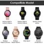 EZCO Metal Band Compatible with Samsung Galaxy Watch Active 2 40mm 44mm / Active / Galaxy Watch 3 41mm, 20mm Solid Stainless Steel Watch Strap Bracelet Replacement Wristband Accessories Women Man