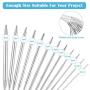 12 Pieces Stainless Steel Circular Knitting Needles Set 32 Inch Crochet Needles Yarn Needles for Any Weave Yarn Projects, 12 Sizes