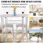 Giantex 3 Piece Dining Set Compact 2 Chairs and Table Set with Metal Frame and Shelf Storage Bistro Pub Breakfast Space Saving for Apartment and Kitchen (Silver & Natural)