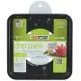 4 Pack | Style I 7.75 Inch Square, Heavy Duty Black Porcelain Drip Pans by Range Kleen