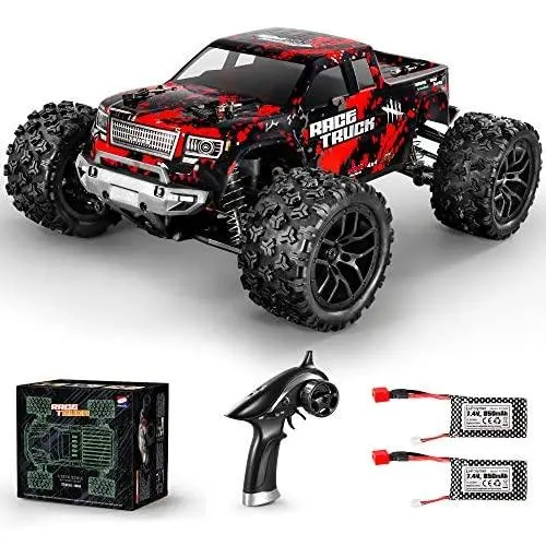 HAIBOXING 1:18 Scale All Terrain RC Car 36KM/H High Speed, 4WD Electric Vehicle,2.4 GHz Radio Controller, Included 2 Batteries and A Charger,Waterproof Off-Road Truck (Red) HAIBOXING 1:18 Scale All Terrain RC Car 36KM/H High Speed, 4WD Electric Vehicle,2.4 GHz Radio Controller, Included 2 Batteries and A Charger,Waterproof Off-Road Truck (Red)