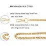 PandaHall Elite 50 inch 7MM Width Iron Purse Chain Strap Handbags Replacement Accessories for Wallet Clutch Satchel Tote Bag Shoulder Crossbody Bag with 2 Pieces Metal Buckles Gold