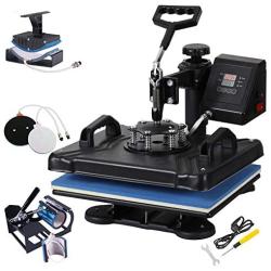 Weanas Heat Press Machine 12'' X 15'' Professional Swing Away Heat Transfer 5 in 1 Digital Sublimation for T-Shirt/Mug/Hat Plate/Cap