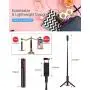 Selfie Stick Tripod, BlitzWolf Lightweight Aluminum All in One Extendable Phone Tripod Selfie Stick Bluetooth with Remote for iPhone 11 Pro/XS MAX/XS/XR/X/8 Plus/7 Plus/6S, Galaxy S10/S9/S9 Plus, More