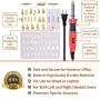 Create Image - Wood Burning Kit - Gourd Pyrography Pen Kit and Woodburner Tool - Dual Temperature Control, 21 PCS Soldering Brass Tips - Free Stencil, Stand and Carrying Case