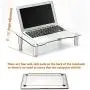 2 Pack Computer Monitor Riser with Height Adjustable Multi Media Desktop Stand for Flat Screen LCD LED TV, Laptop/Notebook/Xbox One