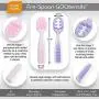 NumNum Pre-Spoon GOOtensils | Baby Spoon Set (Stage One + Stage Two) | BPA Free Silicone Self Feeding Utensil | #1 Doctor Recommended Baby Led Weaning Spoon for Kids Ages 6 Months+ (Lilac/Rosebud)