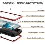 Mangix Compatible with iPhone 12 Case and iPhone 12 Pro Case (2020), Built-in Glass Screen Protector Military Grade Drop Shock Protection Metal Bumper for Apple iPhone 12/12 Pro 6.1'' (Red)