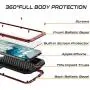 Mangix Compatible with iPhone 12 Case and iPhone 12 Pro Case (2020), Built-in Glass Screen Protector Military Grade Drop Shock Protection Metal Bumper for Apple iPhone 12/12 Pro 6.1'' (Red)