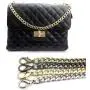 WeiMeet 4 Pieces Handbag Chain Straps Metal Bag Strap Purse Clutches Handle Strap with 8 Pieces Metal Buckles