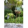 African Recycled Metal Ostrich Plant Holder Statue, Large