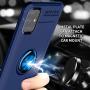 Newseego Compatible with Samsung Galaxy A51 5G Soft Case, Invisible 360 Degree Rotating Metal Ring Holder Kickstand Support Shockproof Soft Cover-Blue+Blue
