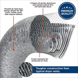 GE FLEXIBLE METAL DRYER TRANSITION DUCT 8ft PM08X10085