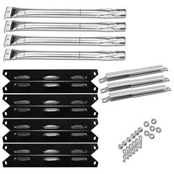 Hisencn Grill Repair Kit Compatible with Kenmore 146.16198211, 146.23676310, 146.34611410, 146.23678310, 146.10016510, 146.16197210, 146.16132110, 146.34461410 Burner, Porcelian Heat Plate, Crossover