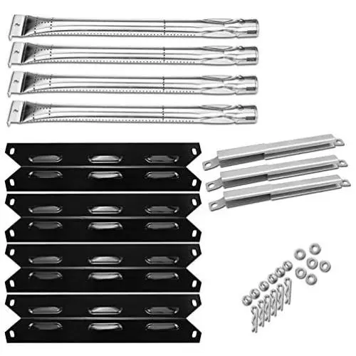 Hisencn Grill Repair Kit Compatible with Kenmore 146.16198211, 146.23676310, 146.34611410, 146.23678310, 146.10016510, 146.16197210, 146.16132110, 146.34461410 Burner, Porcelian Heat Plate, Crossover