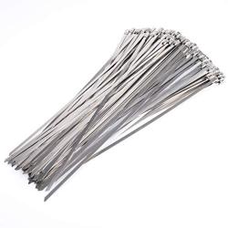 Kingrol 200pcs Stainless Steel Self-Locking Cable Zip Ties, 11.8 Inch Metal Wire Ties