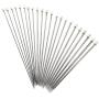 HuanX35 Knitting Needle Set Stainless Steel Hollow Single Pointed Sweater Staight Needle Kit in Different Sizes(11pirs,22pcs,14 inches Length)