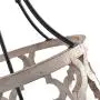 Jiuzhuo Vintage Distressed White Carved Wood 4-Light Lantern Farmhouse Chandelier Lighting Hanging Ceiling Fixture in Rust
