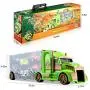 flashbluer Dinosaur Toys Truck with 15 Dinosaurs, 5 Metal and 5 Plastic Die-Cast Cars and 1 Helicopter and Dinosaurs Book for 3-12 Years Old Boys and Girls flashbluer Dinosaur Toys Truck with 15 Dinosaurs, 5 Metal and 5 Plastic Die-Cast Cars and 1 Helicopter and Dinosaurs Book for 3-12 Years Old Boys and Girls