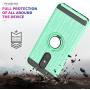 YmhxcY Compatible for LG Stylo 5 / LG Stylo 5 Plus/LG Stylo 5V / LG Stylo 5X Case,360 Degree Rotating Ring & Bracket Dual Layer Shock Bumper Cover for LG Stylo 5-ZH Mint