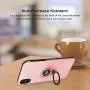 DESOF iPhone X Case, iPhone 10 Case with Ring Holder Kickstand, 360°Adjustable Ring Grip Stand Work with Magnetic Car Mount Anti-Fingerprint Slim Cover for Apple iPhone X (2017) 5.8 inch - Pink