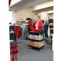 Rubbermaid Commercial Products Heavy Duty 3-Shelf Rolling Service/Utility/Push Cart, 200 lbs. Capacity, Black, for Foodservice/Restaurant/Cleaning/Workplace