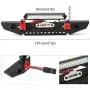 VGEBY RC Front Bumper, Anticollision Metal 1:10 Scale Remote Control Crawler Car Front Bumper with Spolights RC Car Upgrade Spare Parts Fit for TRX4 Axial SCX10 90046 1/10 RC Toy Car