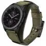 Leotop Compatible with Samsung Galaxy Watch 42mm/Galaxy Watch 3 41mm/Active 40mm/Active 2 40mm 44mm/Gear S2 Classic Bands 20mm Replacement Genuine Leather Cuff Strap with Metal Buckle Men Women (Green)