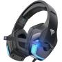 BENGOO V-4 Gaming Headset for Xbox One, PS4, PC, Controller, Noise Cancelling Over Ear Headphones with Mic, LED Light Bass Surround Soft Memory Earmuffs for Computer Laptop Mac Nintendo Switch - Black