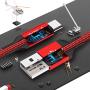 USB Type C Cable,AkoaDa 3-Pack 3.3ft USB A to USB-C Fast Charger Nylon Braided Cord Compatible with Samsung Galaxy Note 9 8 S8 S9 S10 10 Plus,LG V50 V40 G8 G7 Thinq,Moto Z Z3,Swit (Red)