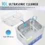 CO-Z Professional 10L Ultrasonic Cleaner with Timer Digital for Cleaning Jewelry Glasses Watch Small Parts Circuit Board Instrument, Commercial Electric Ultrasound Clean Machine (110V) CO-Z Professional 10L Ultrasonic Cleaner with Timer Digital for Cleaning Jewelry Glasses Watch Small Parts Circuit Board Instrument, Commercial Electric Ultrasound Clean Machine (110V)