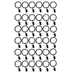 TEJATAN - 2 Inch - Metal Curtain Rings with Clips and Eyelets - Pack of 100 (Also Known as Rings with Curtain Clips/Curtain Clip Rings/Drapery Rings/Curtain Rings with Clips) (Set of 100)