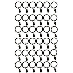 TEJATAN - 2 Inch - Metal Curtain Rings with Clips and Eyelets - Pack of 100 (Also Known as Rings with Curtain Clips/Curtain Clip Rings/Drapery Rings/Curtain Rings with Clips) (Set of 100)