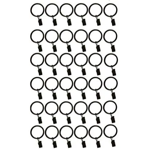TEJATAN - 2 Inch - Metal Curtain Rings with Clips and Eyelets - Pack of 100 (Also Known as Rings with Curtain Clips/Curtain Clip Rings/Drapery Rings/Curtain Rings with Clips) (Set of 100) TEJATAN - 2 Inch - Metal Curtain Rings with Clips and Eyelets - Pack of 100 (Also Known as Rings with Curtain Clips/Curtain Clip Rings/Drapery Rings/Curtain Rings with Clips) (Set of 100)