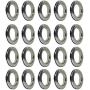 Ailejia 20-Pack Curtain Grommets Lnner Diameter Silencer Sliding Brown Sheers Grommets Reusable Silencer Sliding Easy Snap Install Silver 1.73 Inch Inner Diameter Fasteners (Bright Silver)