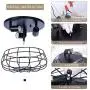 VILUXY Industrial 3-Light Rustic Semi Flush Mount Ceiling Light, with Metal Cage for Kitchen, Living Room, Dining Room, Bedroom, Hallway, Stairway
