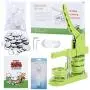 MK.Bear Installation-Free Button Badge Maker Machine 58mm (2¼ in) DIY Pin Button Maker Press Machine Badge Punch Press with Free 100pcs Button Parts&Pictures&Circle Cutter&MK.Bear Magic Book (Green)