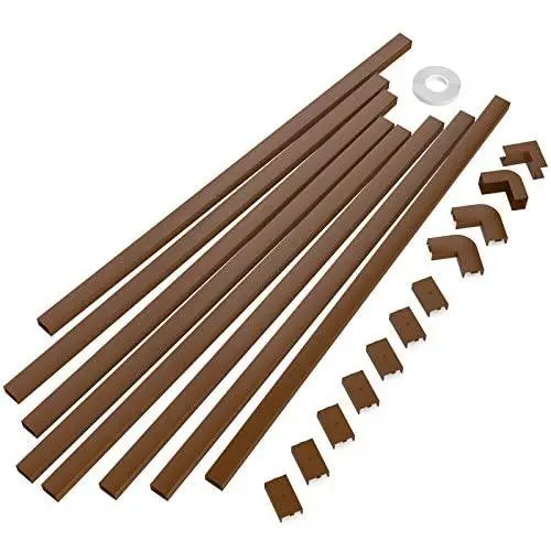 One-Cord Channel Cable Concealer - CMC-03 Cord Cover Wall Cable Management System - 125'' Cable Hider Raceway Kit for a Power Cord, Ethernet Cable, Speaker Wire - 8X L15.7in, W0.59in H0.4in, Brown One-Cord Channel Cable Concealer - CMC-03 Cord Cover Wall Cable Management System - 125'' Cable Hider Raceway Kit for a Power Cord, Ethernet Cable, Speaker Wire - 8X L15.7in, W0.59in H0.4in, Brown