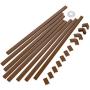 One-Cord Channel Cable Concealer - CMC-03 Cord Cover Wall Cable Management System - 125'' Cable Hider Raceway Kit for a Power Cord, Ethernet Cable, Speaker Wire - 8X L15.7in, W0.59in H0.4in, Brown